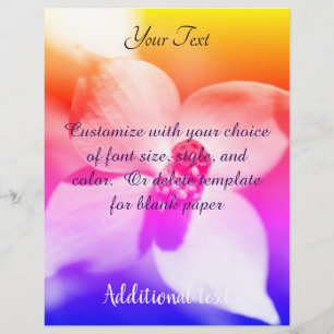 Ladybug On Dogwood Flower Rainbow Colours       Letterhead