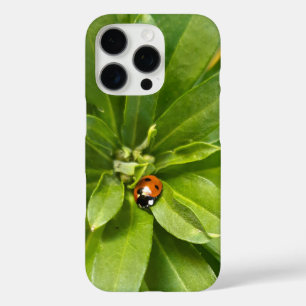 Ladybug on Flowers iPhone 16 Pro Case