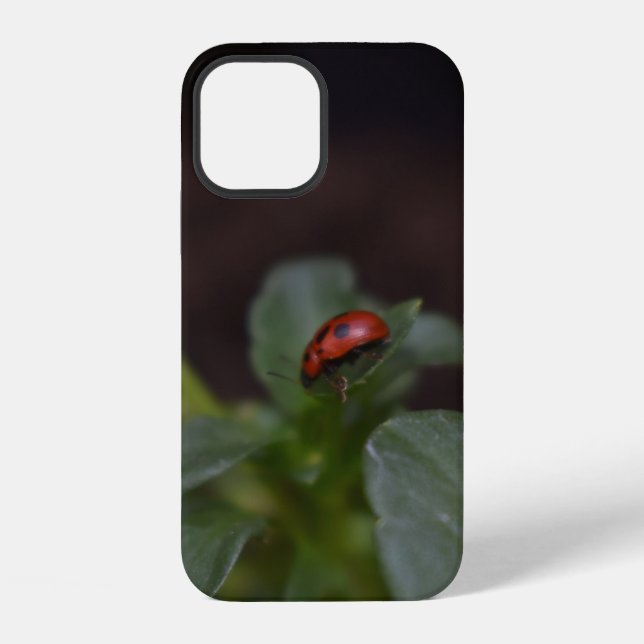 Ladybug on Flowers iPhone Case (Back)