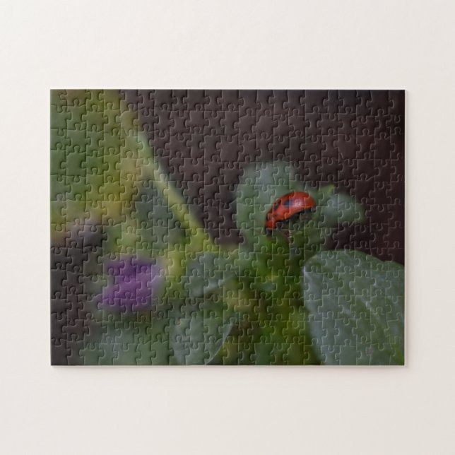 Ladybug on Flowers Jigsaw Puzzle (Horizontal)