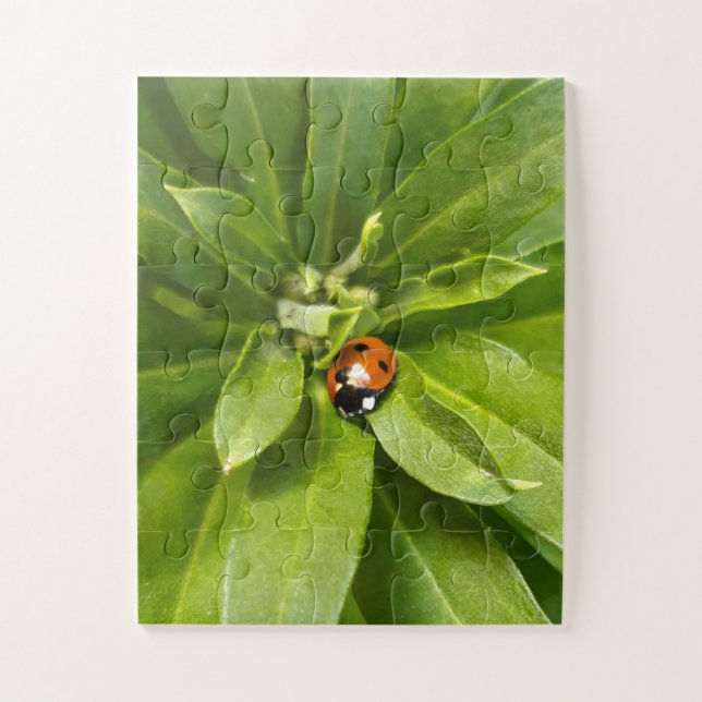 Ladybug on Flowers Jigsaw Puzzle (Vertical)