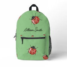 Ladybug on light green personalized
