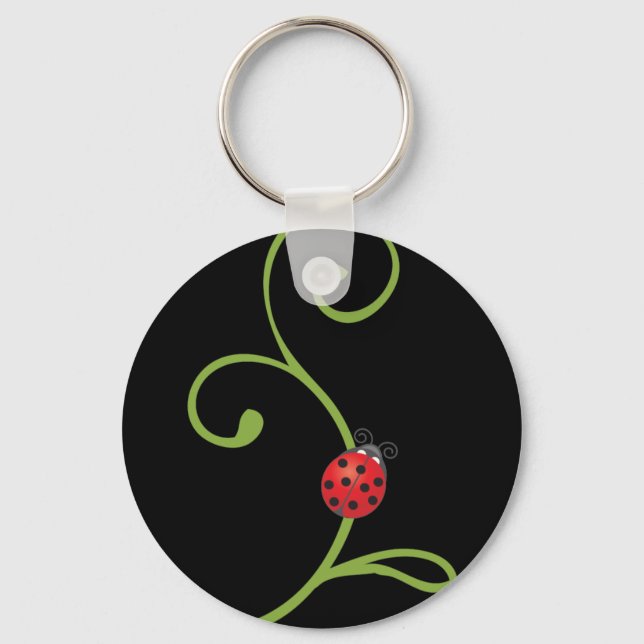 Ladybug on Vine Keychain (Front)