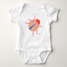 Ladybug One-Piece Baby Bodysuit