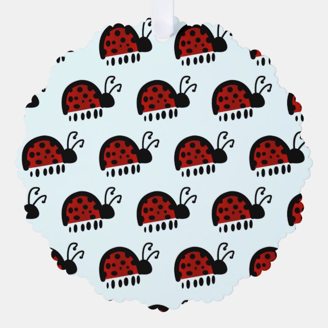 LadyBug Ornament Card (Front)