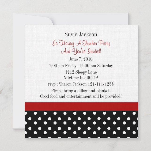 Ladybug Party Invitations (Front)