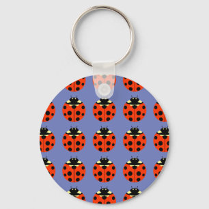 ladybug pattern keychain