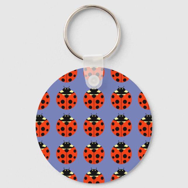 ladybug pattern keychain (Front)