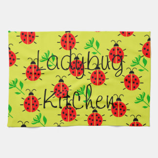 Ladybug Pattern Kitchen Towel