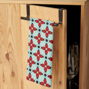 Ladybug Pattern Kitchen Towel