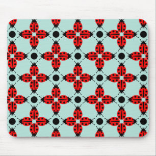 Ladybug Pattern Mouse Pad
