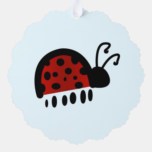 Ladybug pattern ornament card (Back)