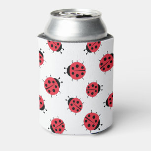 Ladybug Pattern Print Can Cooler