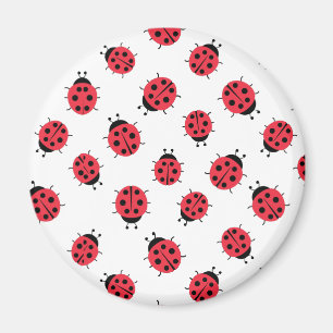 Ladybug Pattern Print Magnet