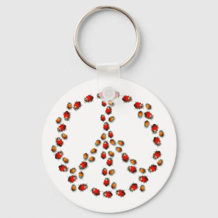 Ladybug Peace Keychain