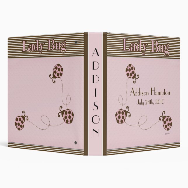 Ladybug Photo Album in Pink Binder (Background)