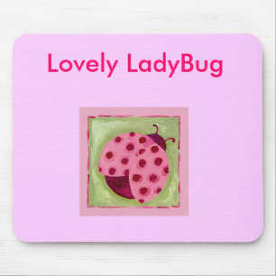 Ladybug-Photographic-Print-C13214722, Lovely La... Mouse Pad