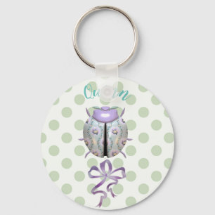 Ladybug polka dot keychain