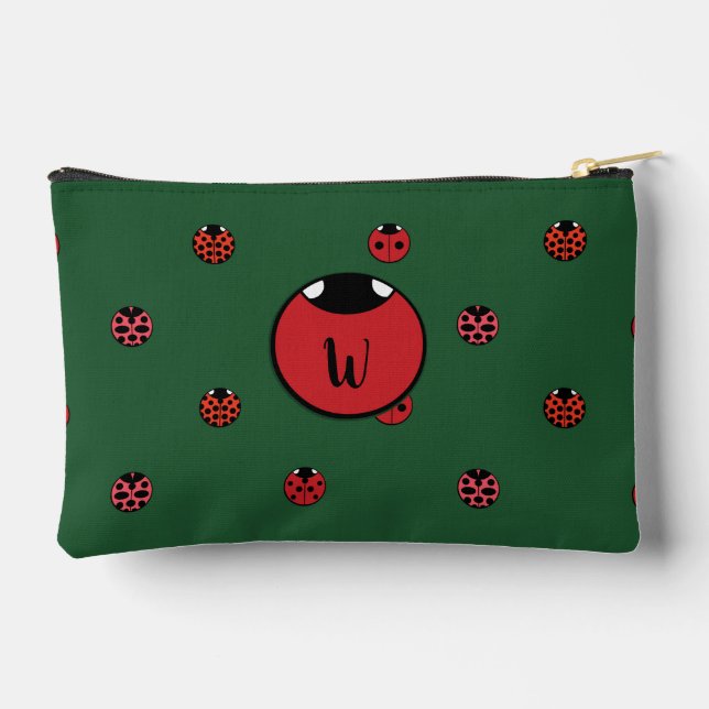 Ladybug Polka Dots Accessory Pouch (Back)