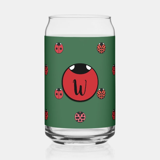 Ladybug Polka Dots Can Glass (Front)