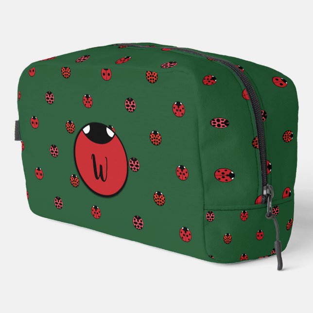 Ladybug Polka Dots Dopp Kit (Right Corner)