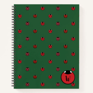 Ladybug Polka Dots Spiral Notebook