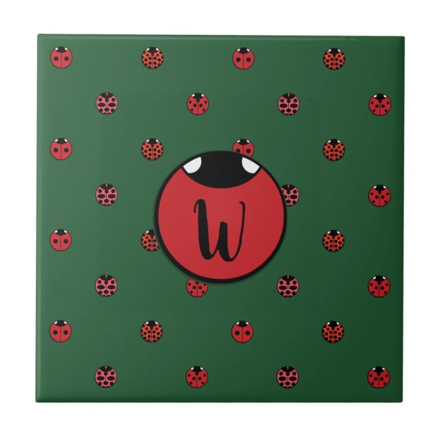Ladybug Polka Dots Tile (Front)