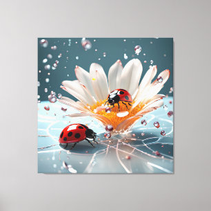 Ladybug - Premium Wrapped Canvas (Gloss)