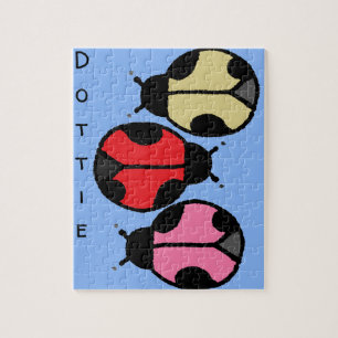 Ladybug Puzzle with Custom Text