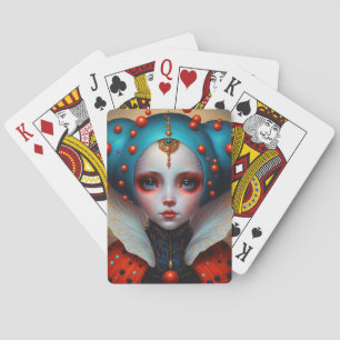 Ladybug Queen Cute Fantasy Art Playing Cards