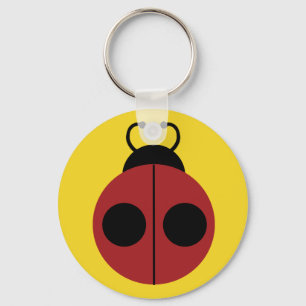 Ladybug Red and Yellow Cute Keychain