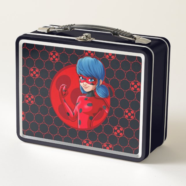 Ladybug Red Badge Metal Lunch Box (Front)