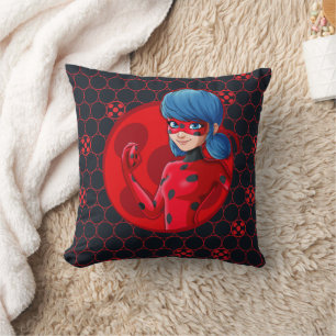 Ladybug Red Badge Throw Pillow