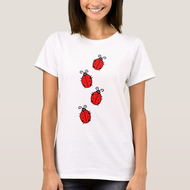 Ladybug Red Black T-Shirt (Front)