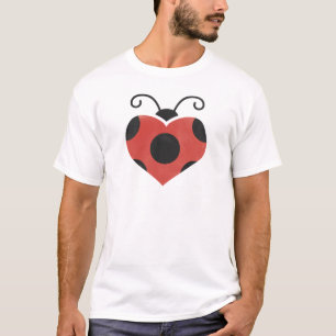 Ladybug Red Bug Heart symbol T-Shirt
