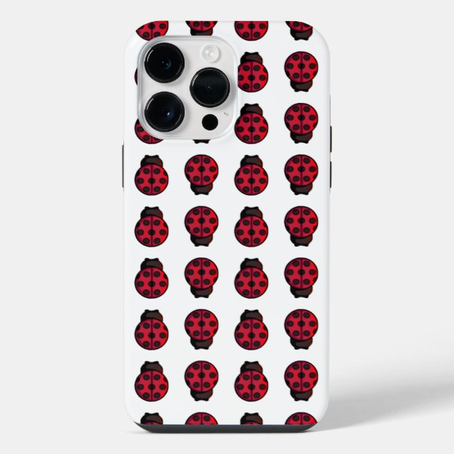 Ladybug Red Polka Dot Pattern iPhone Case (Back)