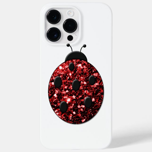 Ladybug Red Sparkles print Case-Mate iPhone Case (Back)