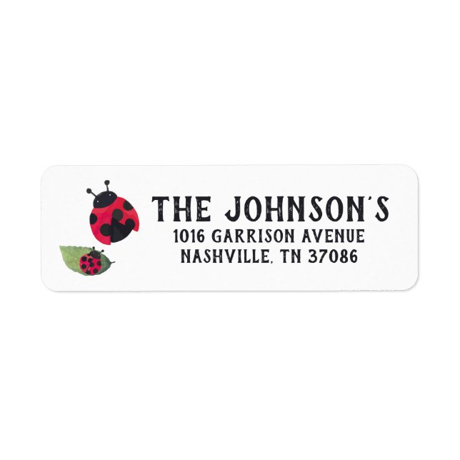 Ladybug Return Address Label (Front)