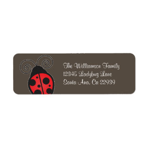 Ladybug Return Address Labels