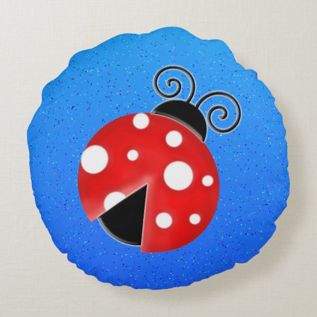 ladybug round pillow (Back)