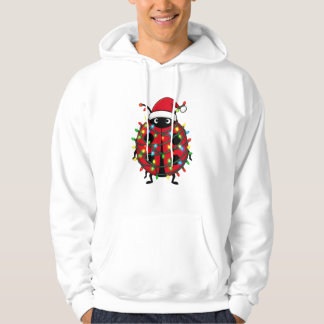 Ladybug Santa Hat Holiday Insect Christmas   Hoodie