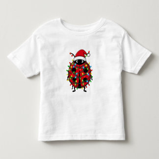 Ladybug Santa Hat Holiday Insect Christmas   Toddler T-shirt
