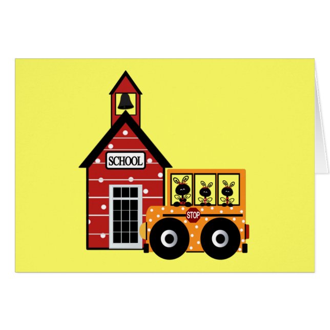Ladybug School and School Bus Tshirts and Gifts (Front Horizontal)