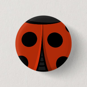 Ladybug Shell 1 Inch Round Button