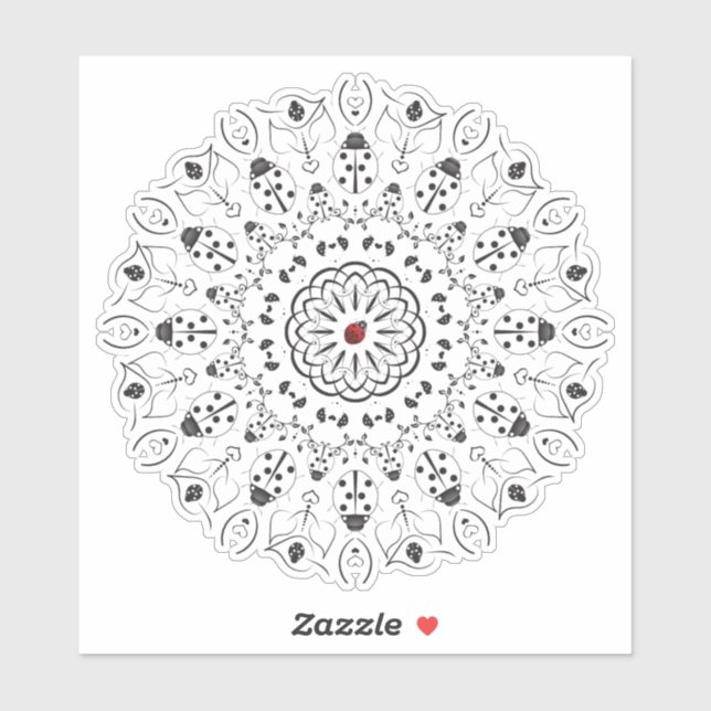Ladybug Spirit Animal Mandala (Sheet)