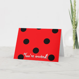 Ladybug Spots Invitation