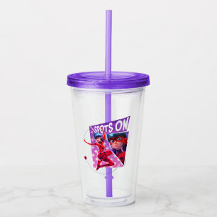 Ladybug   Spots On Purple Graphic Acrylic Tumbler