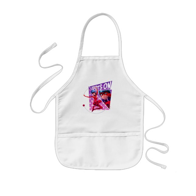 Ladybug | Spots On Purple Graphic Kids Apron (Front)