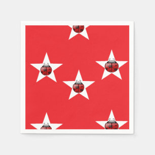 Ladybug stars napkin