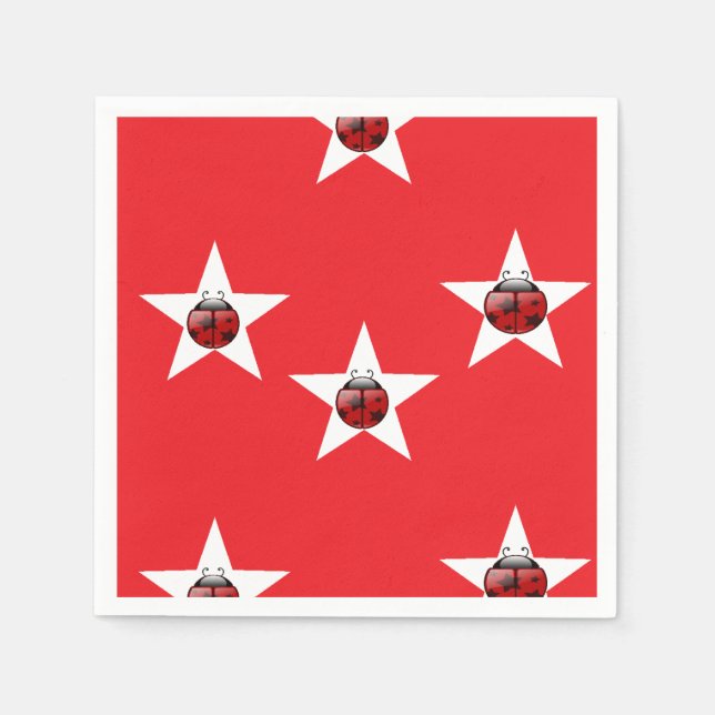Ladybug stars napkin (Front)